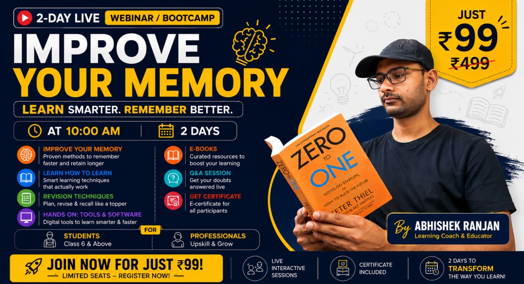 WEBNARS Improve Your Memory | Learn Smarter | Remember better
